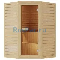 Комбинированная сауна двухместная угловая «COMFORT» с электрической печью и парогенератором