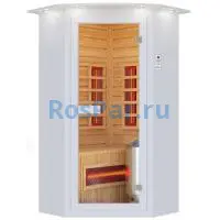 Комбинированная сауна одноместная угловая «INTERIO»